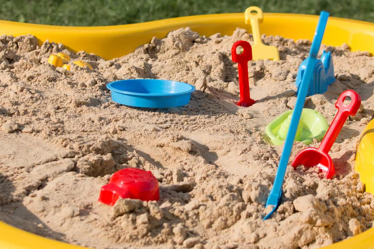 sand on a child's sandbox: Emergency Cat Litter