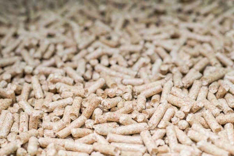 Close up of wooden pellets, How Does Non-Clumping Clay Litter Work?