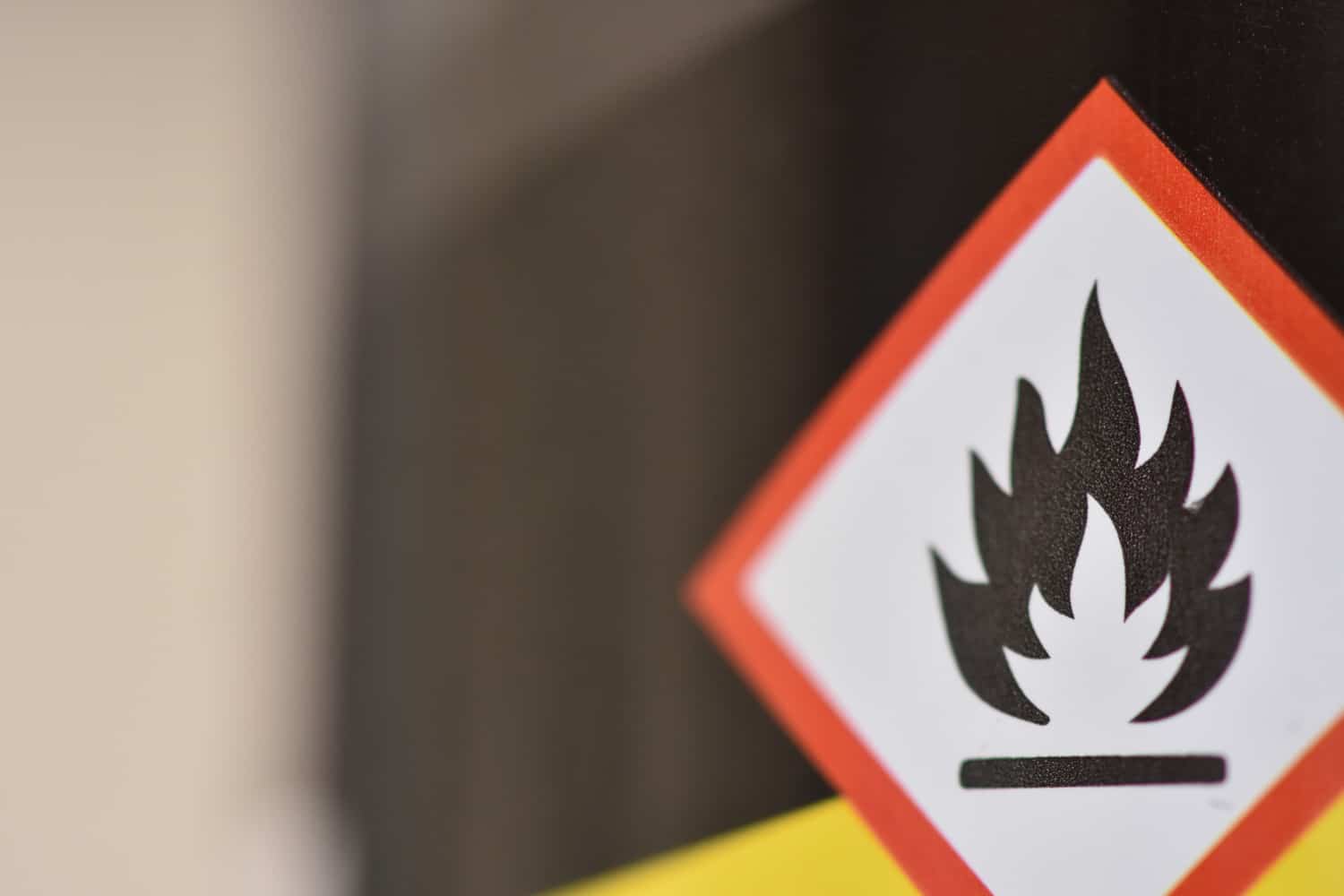 A sign - flammable